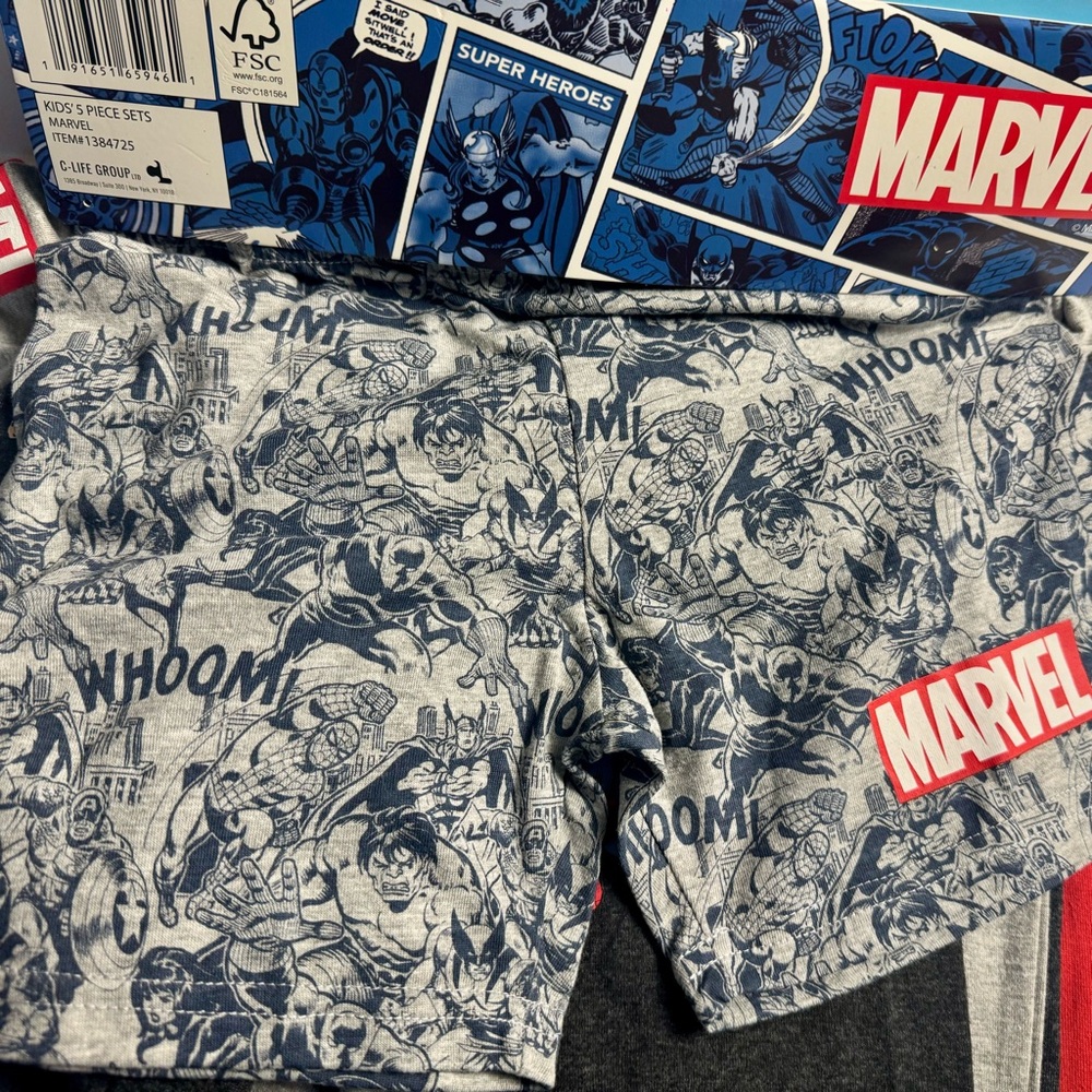 Size 4T 
Marvel Avengers X-Men Kids 5-piece Set - Picture 7 of 10